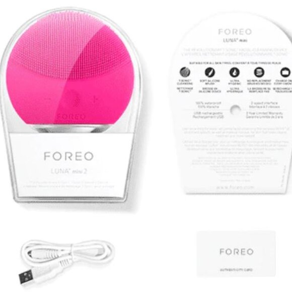 FOREO Luna mini 2 Fuchisa T-Sonic Cleansing Massager NWT and Sealed - Picture 1 of 5